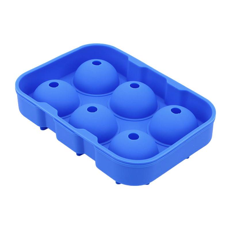 Ice Cube Molds 6 Cavity Spherical Ice Mold Tray Silicone Whiskey Ice Ball  Making Diy Ice Cream Pop Mold Round Cube Tray