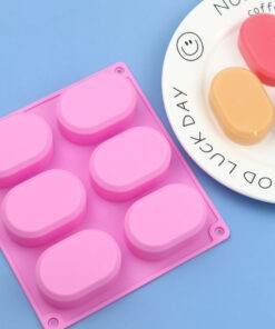 Vedini 6 small oval DIY handmade essential oil soap mold3