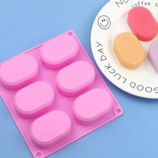 Vedini 6 small oval DIY handmade essential oil soap mold3