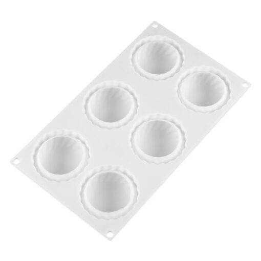 Vedini 6 with oblique edge flat round mousse silicone mold1