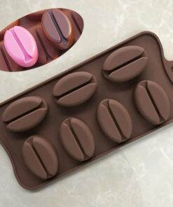 Alternative view of Vedini 7 Cavity 3D Beans Ice Cube Soap Candy Plaster Jello Coffee Beans Shape Mold Silicone JKB-624