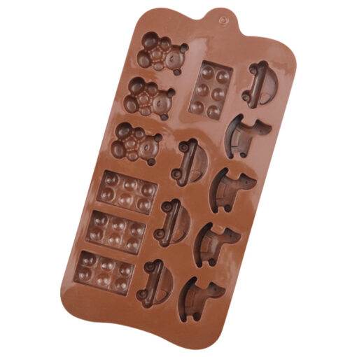Vedini Trojan building blocks silicone chocolate mold1