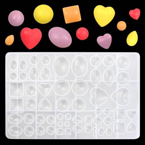Vedini moonlight gem peach heart square oval cake small decorative mold handmade crystal drop glue mold