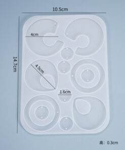 Vedini pendant earrings homemade jewelry irregular silicone mold1