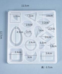 Vedini pendant earrings multi-specification jewelry mirror silicone mold1