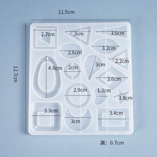 Vedini pendant earrings multi-specification jewelry mirror silicone mold1