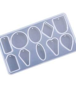Vedini ten grid pendant with hole pendant round love rectangle free grinding silicone mold