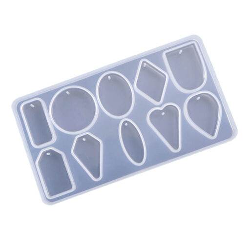 Vedini ten grid pendant with hole pendant round love rectangle free grinding silicone mold
