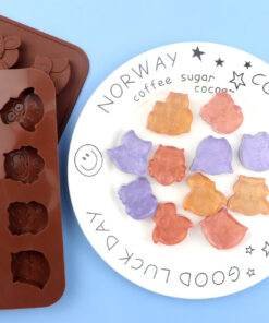 Vedini 12 owls with multiple shapes silicone chocolate mold