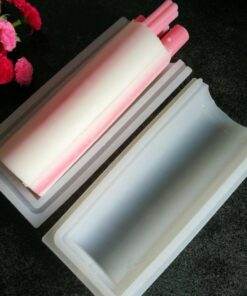 Vedini Round Tube Soap Mold Column Silicone Embed Soap Making Supplies Tool 1000ML