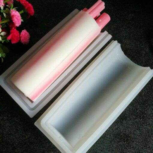 Vedini Round Tube Soap Mold Column Silicone Embed Soap Making Supplies Tool 1000ML