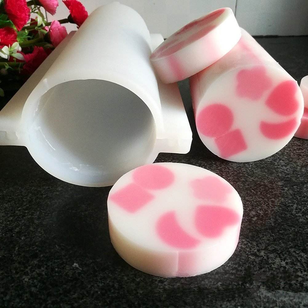 Vedini Round Tube Soap Mold Column Silicone Embed Soap Mold