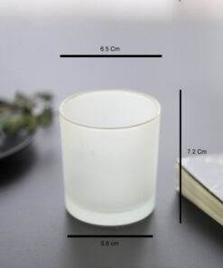 Frosted candle jar