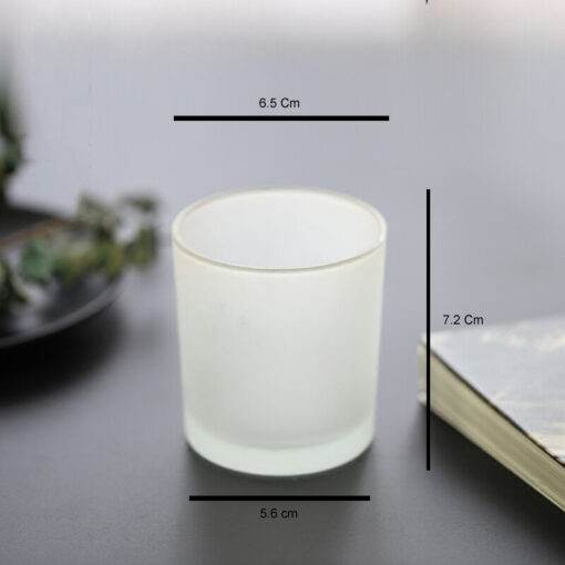 Round Frosted Glass Jars Matte Clear Empty Candle Jars Cosmetic