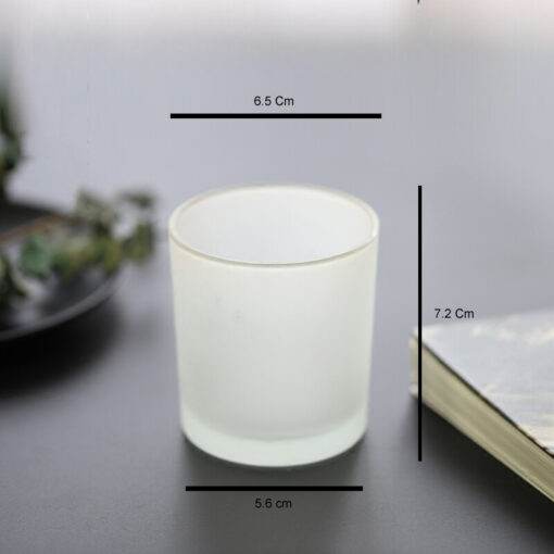 Frosted candle jar