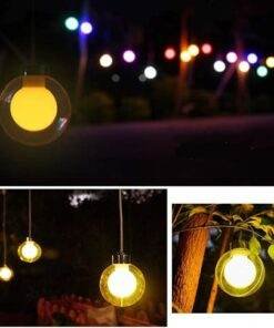 Alternative view of Double Glass String Ball Light 14 LED Plug-in Outdoor String Lights Waterproof Fairy Lights, Decoration Lighting for Diwali ,Home, Garden, Christmas (14 Led Warm White)