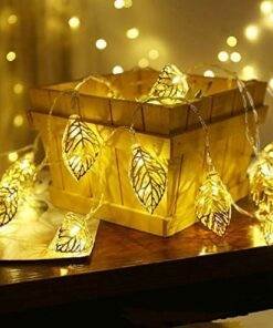 Golden Metal Leaf String Lights