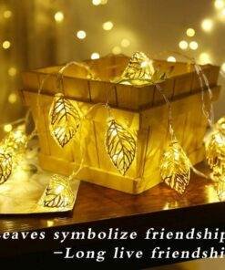 Alternative view of Golden Metal Leaf String Lights