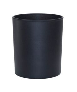Black Candle Jar With Clear Bottom without lid