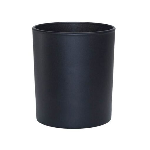 Black Candle Jar With Clear Bottom without lid