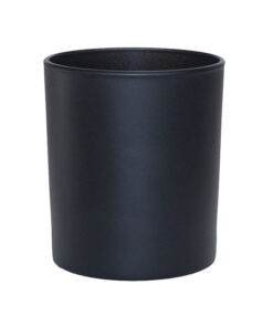 Alternative view of Vedini 200ml Black Candle Jar with Clear Bottom – With & Without Cork | Matte Glass Jar for Candle Making, Gifting & Home Decor