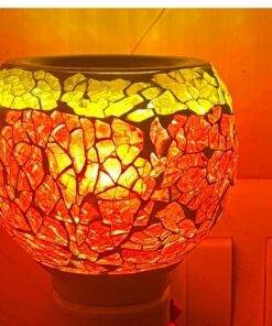 Multipurpose Glass Kapur Dani with Night Lamp, Electric Incense/Camphor Burner, Electric Aroma Oil Diffuser, Dhup Bakhoor Dhani