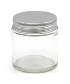Alternative view of Vedini 120ml Clear Unique Glass Candle Jar – With Black, Golden & Silver Cap Options | Jar for Candle Making, Gifting & Home Decor