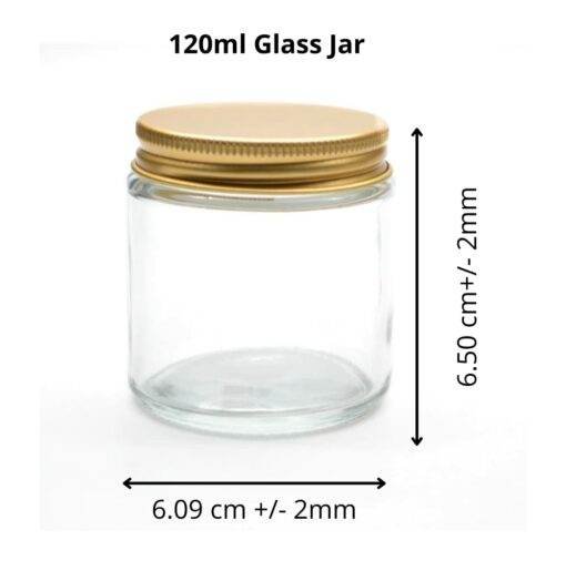 Vedini 120ml Clear Unique Glass Candle Jar – With Black, Golden & Silver Cap Options | Jar for Candle Making, Gifting & Home Decor - Image 4