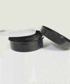 Alternative view of Body Butter Jar 200ml Black with Lid (Like Body Shop jar)