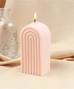 Alternative view of Vedini U Shape Ark Long Wave Candle Mold,Pillar Candle Mold, Geometric Line Candle Mold, Food Grade Silicone Candle Mold, Soy Wax Candle Mold , DIY