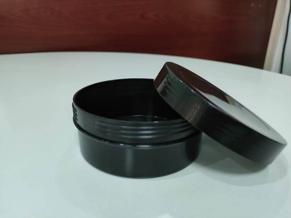 Body Butter Jar 200ml Black with Lid (Like Body Shop jar)