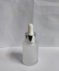 Alternative view of Vedini Frosted Glass Bottle Dropper With Silver Cap