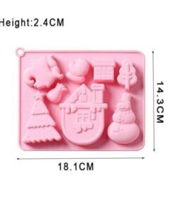 Alternative view of Vedini Christmas Molds Silicone Soap Molds Santa Claus Moon Soap Moulds DIY Chocolate Fondant Cake Baking Handmade Christmas Gift Molds JKB-187