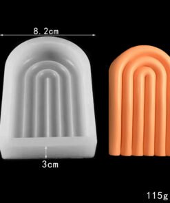 Alternative view of VEDINI U SHAPE ARK WAVE CANDLE MOLD,PILLAR CANDLE MOLD, GEOMETRIC LINE CANDLE MOLD, FOOD GRADE SILICONE CANDLE MOLD, SOY WAX CANDLE MOLD , DIY