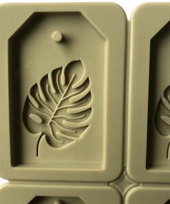 Alternative view of Vedini 4 Cavity Rectangular Leaf Wax DIY Silicone Mold JKB-222