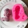 3D Sleeping Baby Girl Silicone Mold