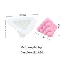 Alternative view of Vedini Pyramid Ball Candle Mold Candle DIY bubble candle silicone mold Code 110