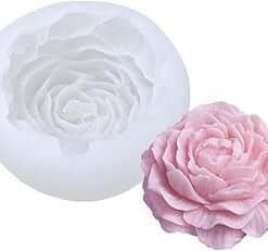 Vedini Peony Flower Shape Silicone Mold | 3D DIY Fondant Candle, Soap Mould  Code 157 (Color Random) - 1 Pc
