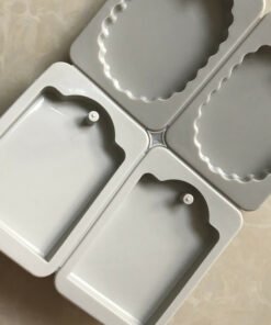 Alternative view of Vedini 4 Cavity Silicone Wax Sachet Molds Scented Wax Tablets Molds for Hanging Soap Mold JKB-185