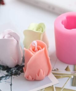 Alternative view of Vedini 1 Cavity 3D Rose Flower Shape Soap Mold Candle Mold Code 132