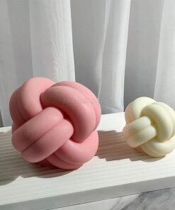 Alternative view of Vedini 3D Twisted Knot Candle Silicone Mold, Coarse Hair Rope Ball Chocolate Mold Code 105