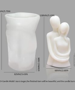 Alternative view of Vedini Candle Mold Making Couple Candle Molds Valentine's Day Couple Hug Silicone Mold Code 125