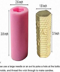 Alternative view of Vedini Design Silicone Candle Mold Pillar Art Candle Mould Decorated Silicone Molds Code 126