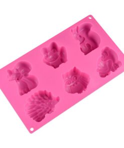 Alternative view of Vedini 6 Cavity cartoon animal shape cake mold frog kangaroo and other baking molds (125 to 130 GM APPOX)JKB-180