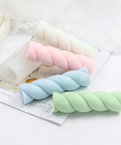 3D Twisted Thick Rope Pillar Candle Mold
