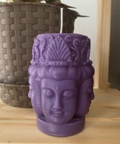 Alternative view of Vedini Face Buddha Design Silicone Candle Mold 3D Buddha Candle Mold 148