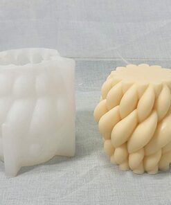 3D Twirl Raindrop Shape Silicone Candle Mold