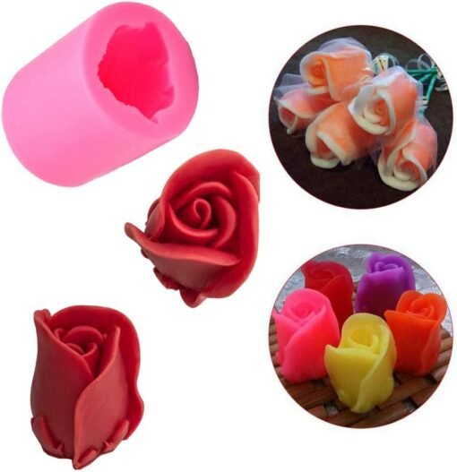 Vedini 1 Cavity 3D Rose Flower Shape Soap Mold Candle Mold Code 132 - Image 3
