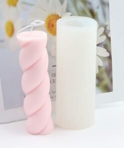Alternative view of Vedini 3D Twisted Thick Rope Pillar Candle Silicone Mould Code 106
