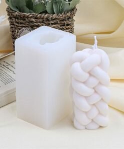 Alternative view of Vedini 3D Rope Knot Twisted Pillar Candle Silicone Mould Code 107